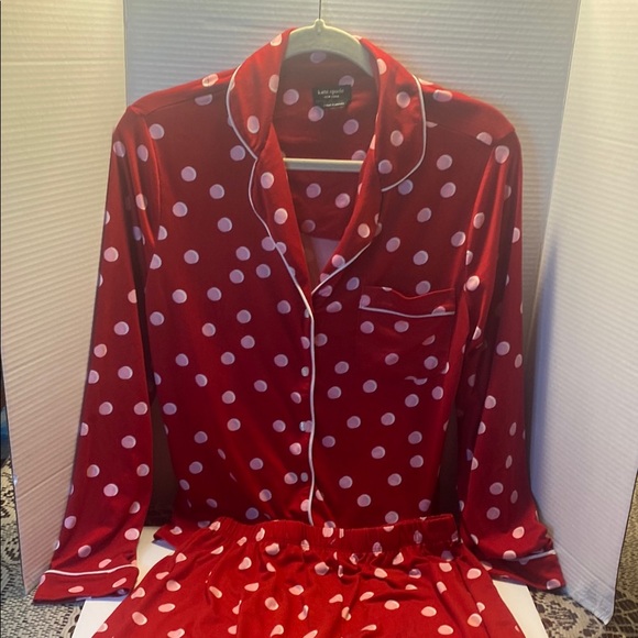 Kate Spade Red Polka Dot Pajama Top - Picture 3 of 9